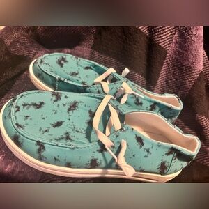 Women's Teal and Black Sneakers